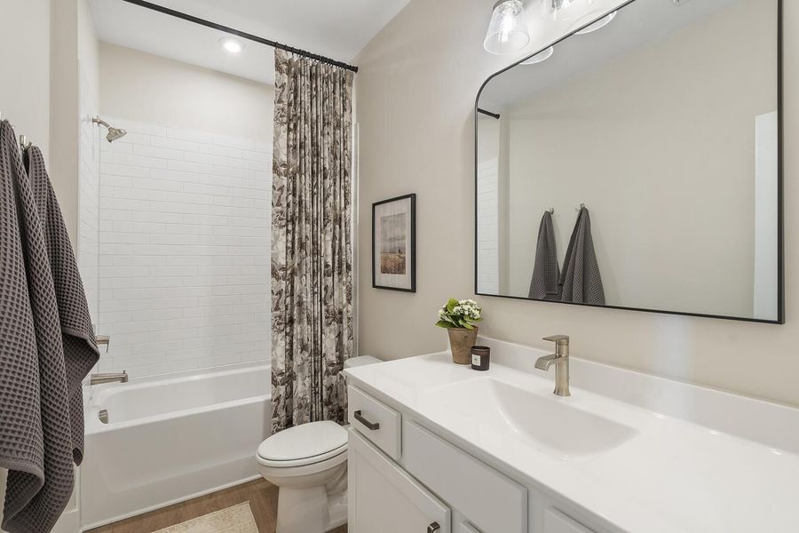 Furnished interior in a model home at BelleWether in Chattanooga (Image 23).