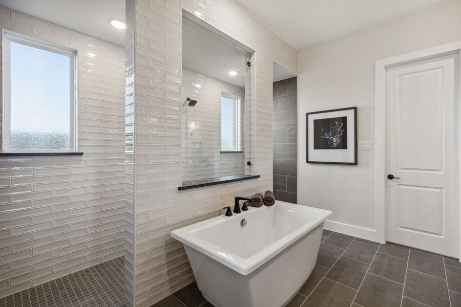 Furnished interior in a model home at Painted Tree 60' Series in McKinney (Image 37).