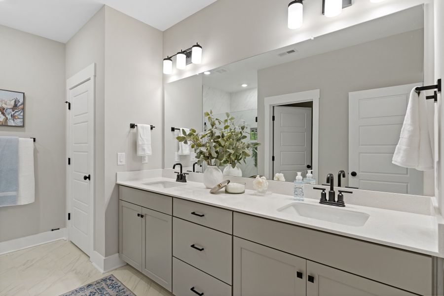 Furnished interior in a model home at Landing at Clemson Marina in Seneca (Image 7).