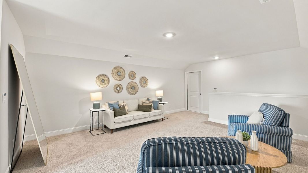 Furnished interior in a model home at West New Bern in New Bern (Image 28).