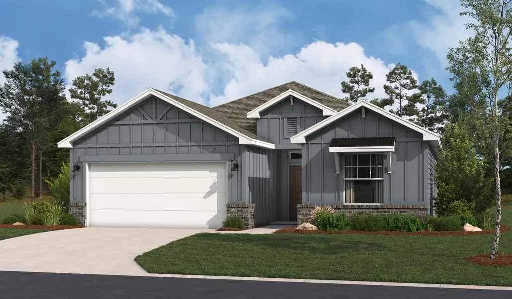 Front exterior of a home in the Veranda Signature community, located in San Antonio, TX (Image 4).