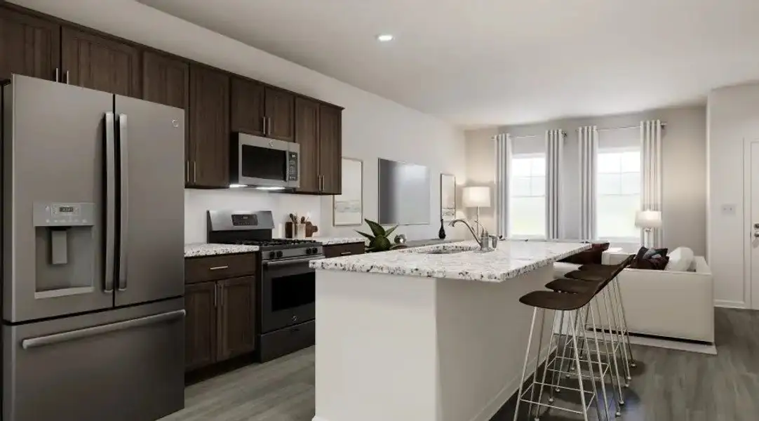 Furnished interior in a model home at Wesley Downs in Durham (Image 15). Furnished interior in a model home at Wesley Downs in Durham (Image 15).