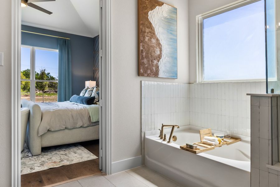 Furnished interior in a model home at Calhoun Acres in Azle (Image 29).