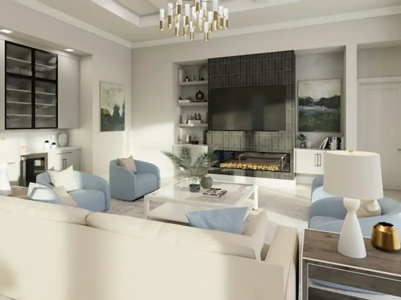 Furnished interior in a model home at Central Beach in Vero Beach (Image 10).