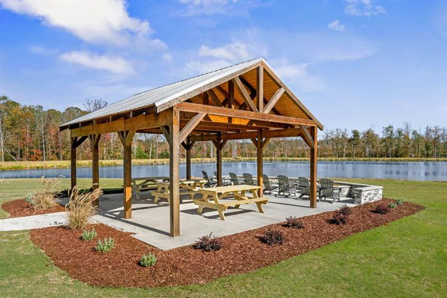 Enjoy a quiet afternoon with a picnic overlooking Holiday Lake!