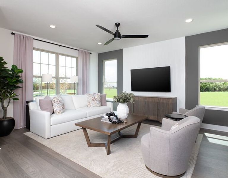 Furnished interior in a model home at Arbors at Legacy Hills in Celina (Image 108).