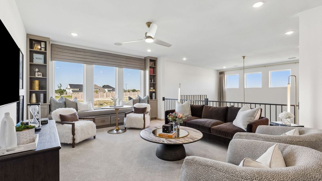Furnished interior in a model home at Rainwater Crossing in Celina (Image 27). Furnished interior in a model home at Rainwater Crossing in Celina (Image 27).