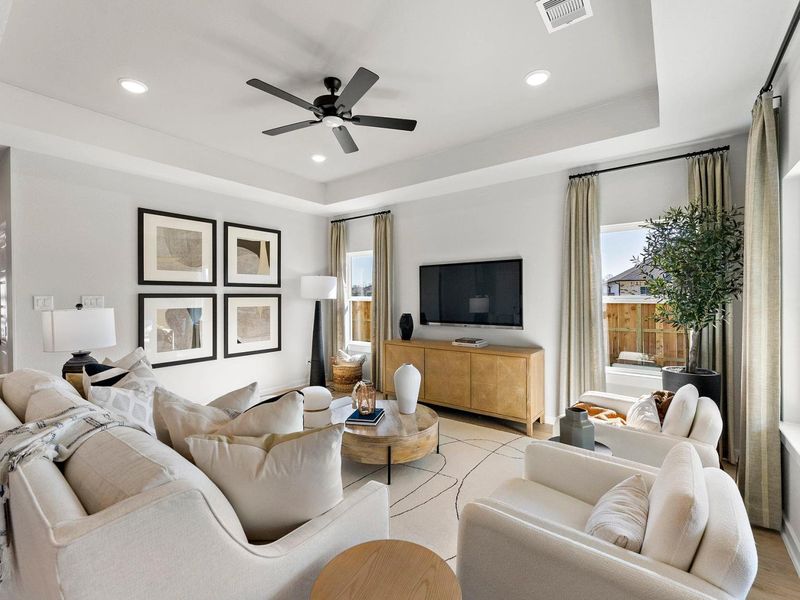 Furnished interior in a model home at Sundance Cove in Crosby (Image 20).