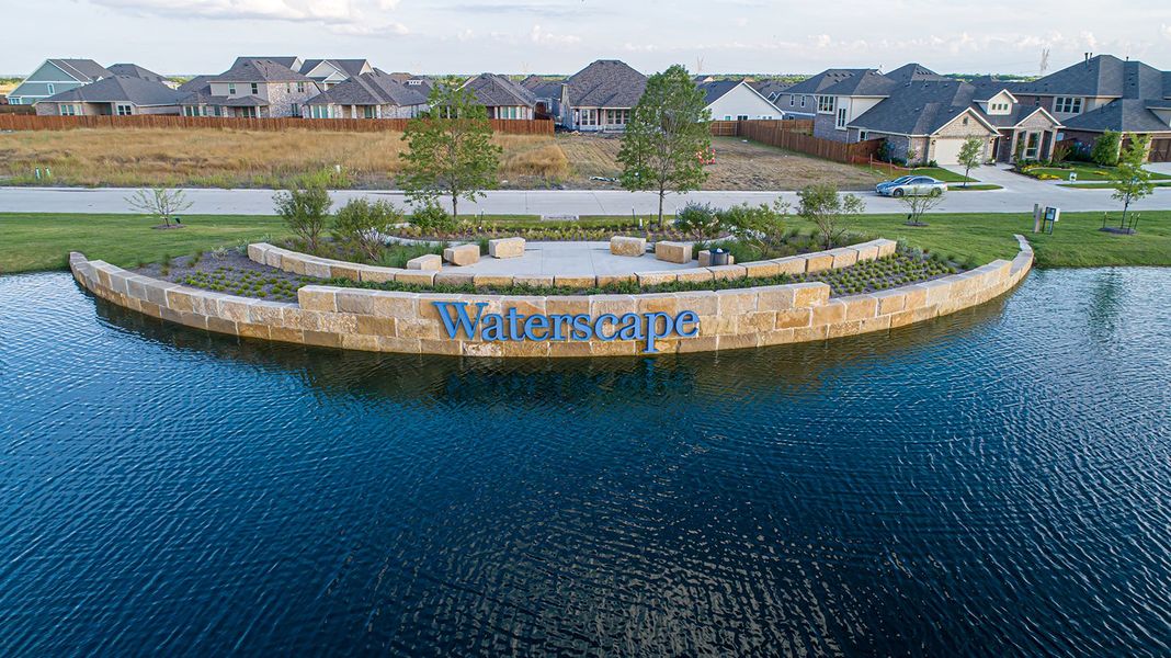 Entrance to the Waterscape community in Royse City, TX, featuring signage and landscaping (Image 5).