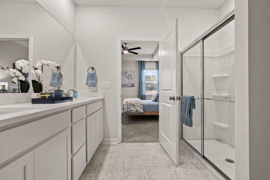 Furnished interior in a model home at The Grove in Florence (Image 11).