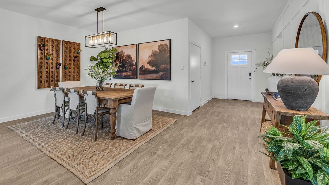 Furnished interior in a model home at Sonoma Oaks in Fredericksburg (Image 12).