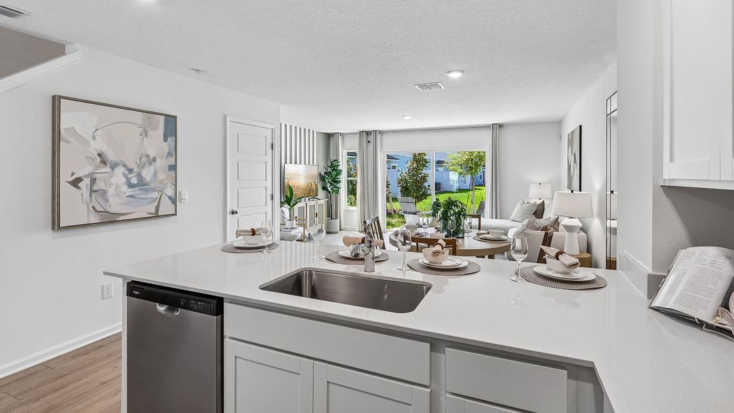 Furnished interior in a model home at Corsair in Middleburg (Image 10).
