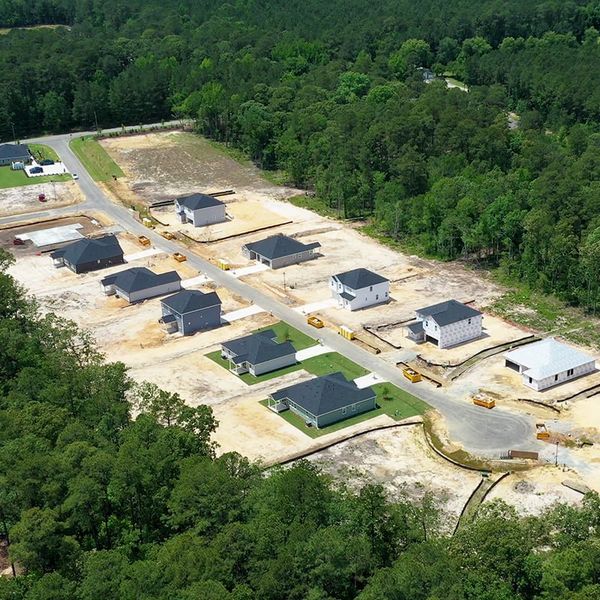 Aerial view of the Turkey Ridge community in Smithfield, NC, showing layout and nearby surroundings (Image 1).