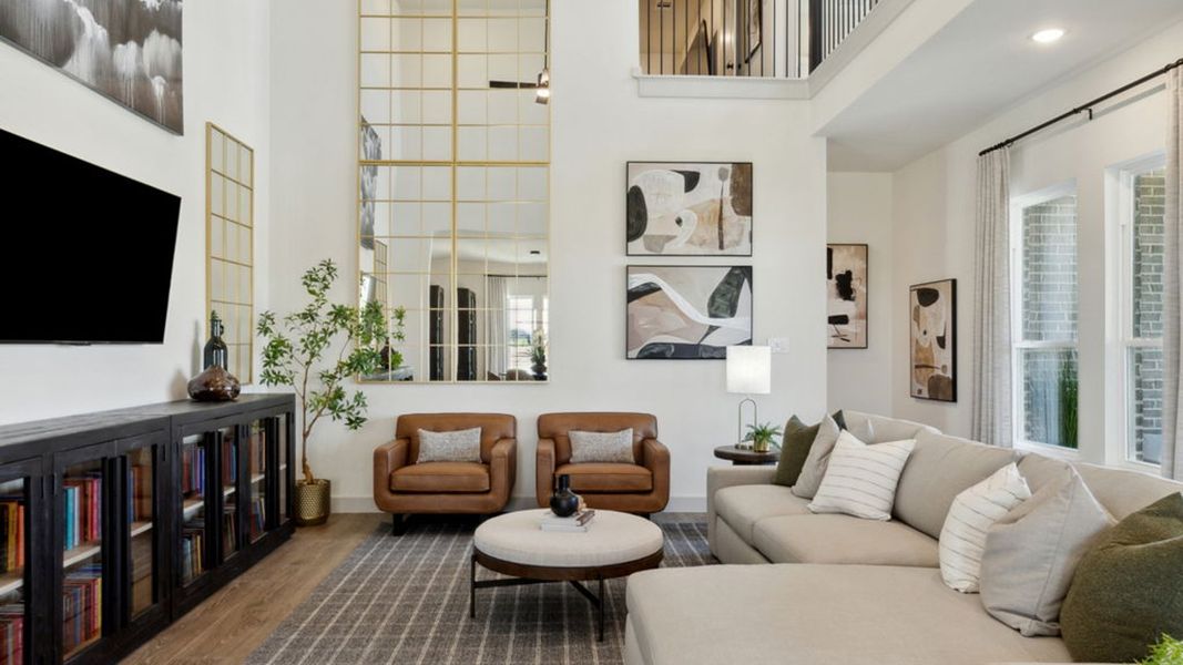 Furnished interior in a model home at Hazelwood 40' Series in Frisco (Image 35). Furnished interior in a model home at Hazelwood 40' Series in Frisco (Image 35).