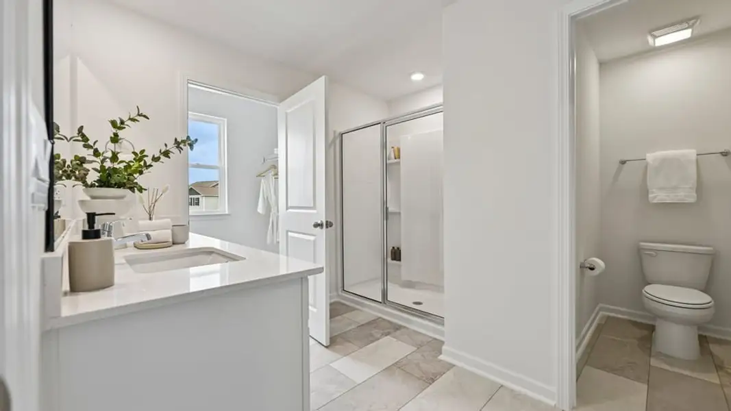 Furnished interior in a model home at Collins Ridge in Hillsborough (Image 40).