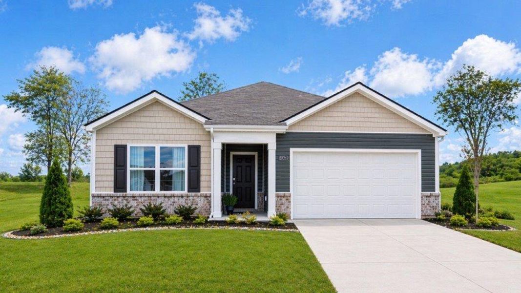 Front exterior of a home in the Prairie Pass Express community, located in Apison, TN (Image 2).