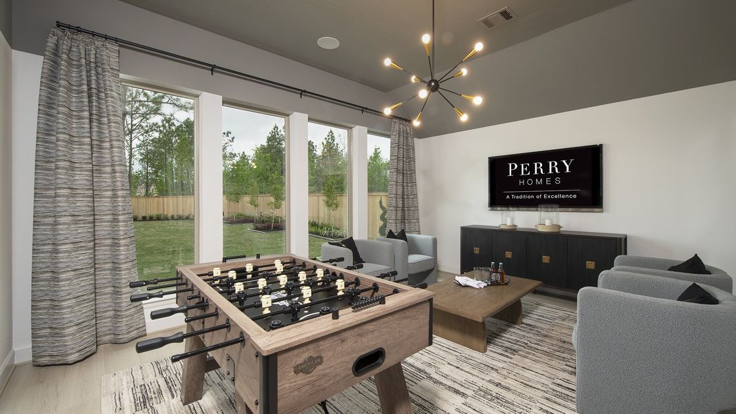 Furnished interior in a model home at Kresston 65' in Montgomery (Image 12).