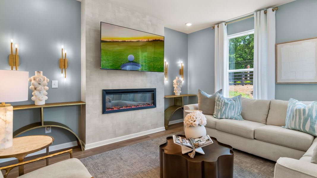 Furnished interior in a model home at McClure Farms Townhomes in Columbia (Image 7).