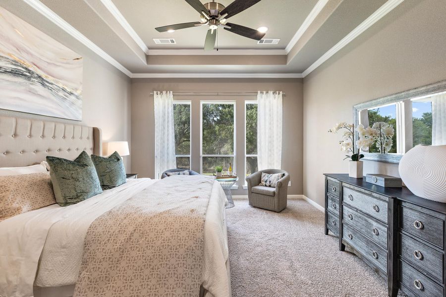 Furnished interior in a model home at Vintage Oaks in Weatherford (Image 24).