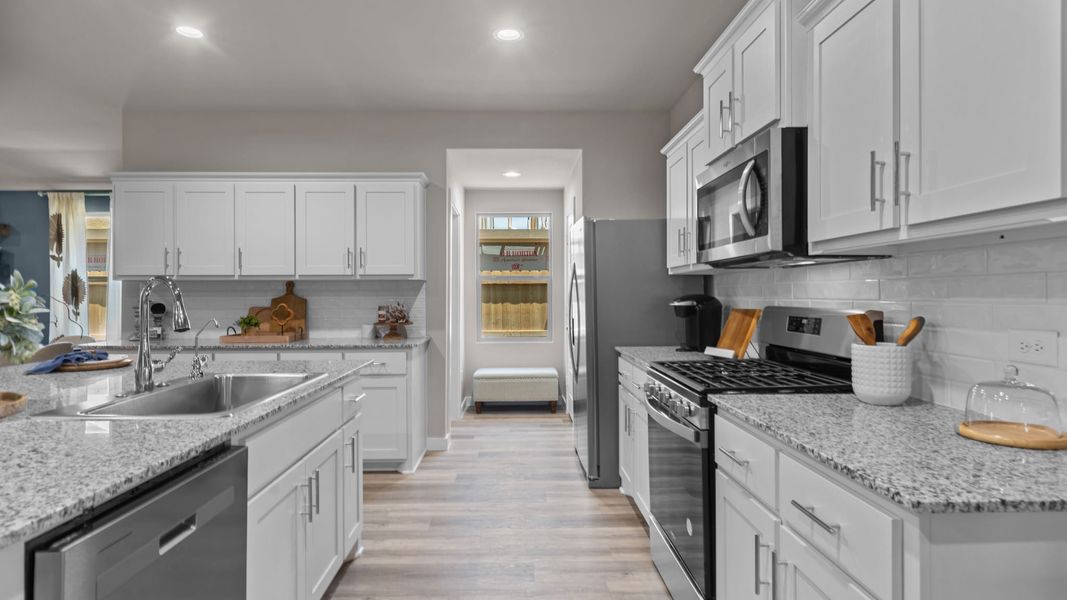 Furnished interior in a model home at Homestead at Parks Bell Ranch in Odessa (Image 28).