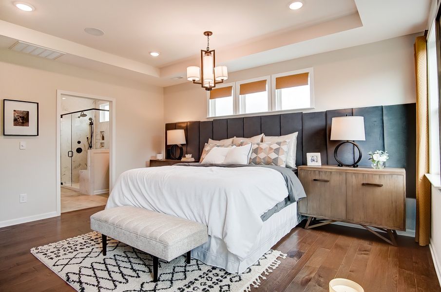 Furnished interior in a model home at Grove Park in Clemmons (Image 24).