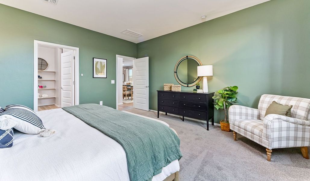 Furnished interior in a model home at Coronet at Gladden Farms in Marana (Image 59).