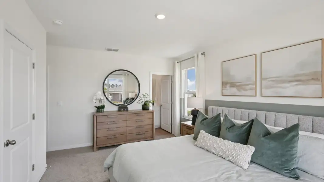 Furnished interior in a model home at Skyway Point in Tampa (Image 12).