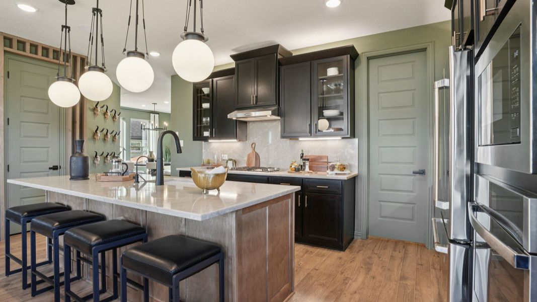 Furnished interior in a model home at Stream Waters in Seguin (Image 27).
