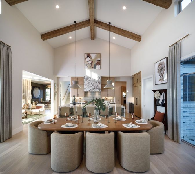 Furnished interior in a model home at King's Crossing in Parker (Image 7).