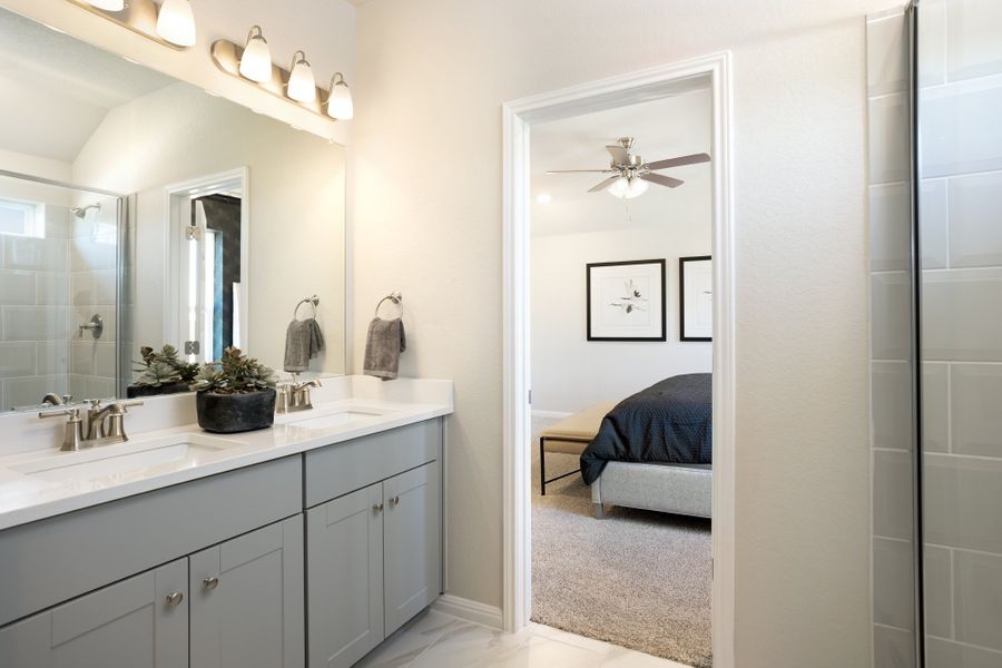 Furnished interior in a model home at Veranda in San Antonio (Image 8).