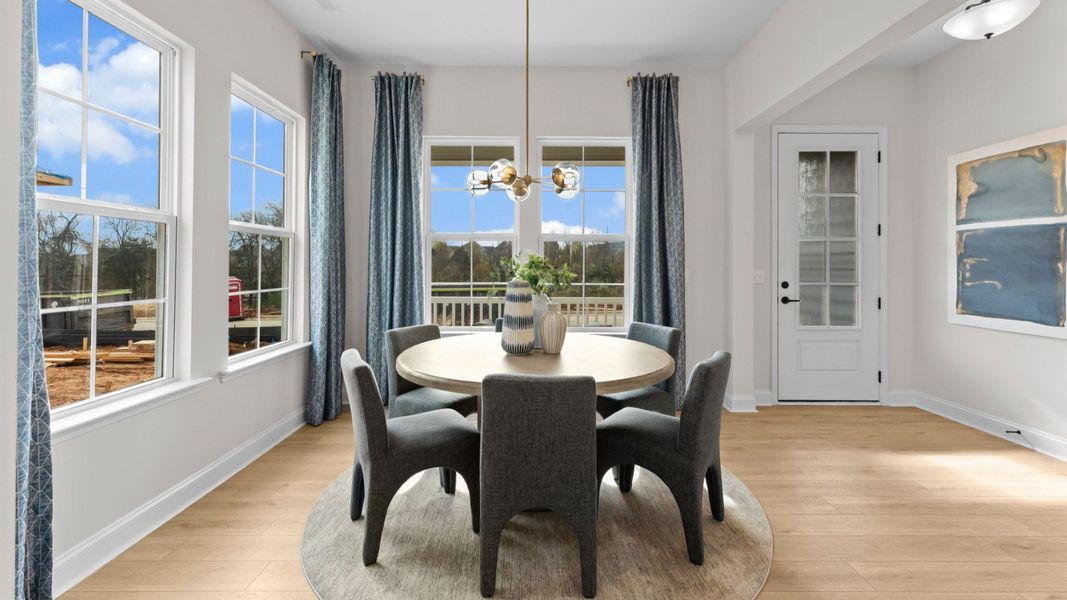 Furnished interior in a model home at Miller Farm Single Family Homes in Pineville (Image 8). Furnished interior in a model home at Miller Farm Single Family Homes in Pineville (Image 8).