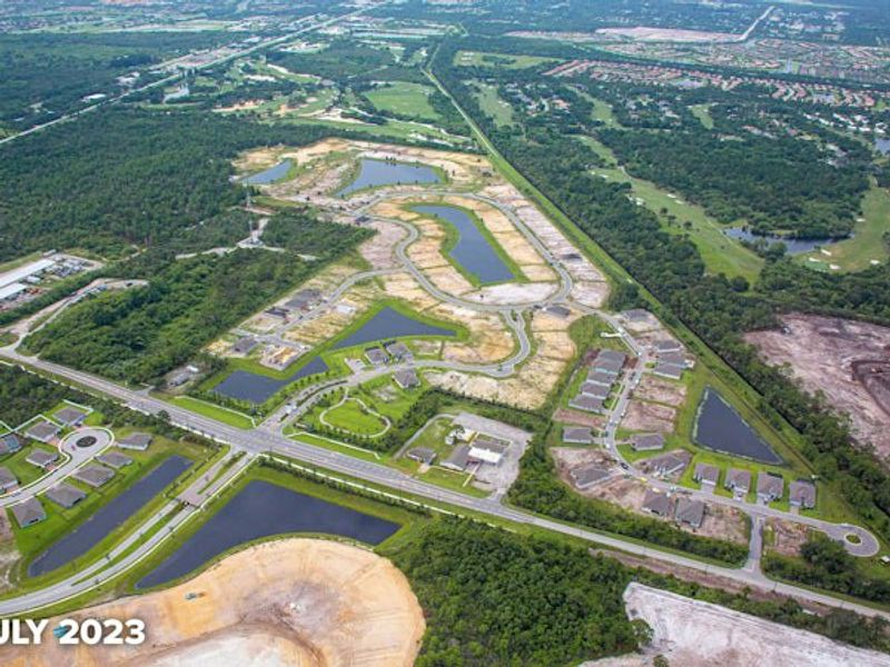 Site preparation and early development at High Pointe in Vero Beach, FL (Image 104).