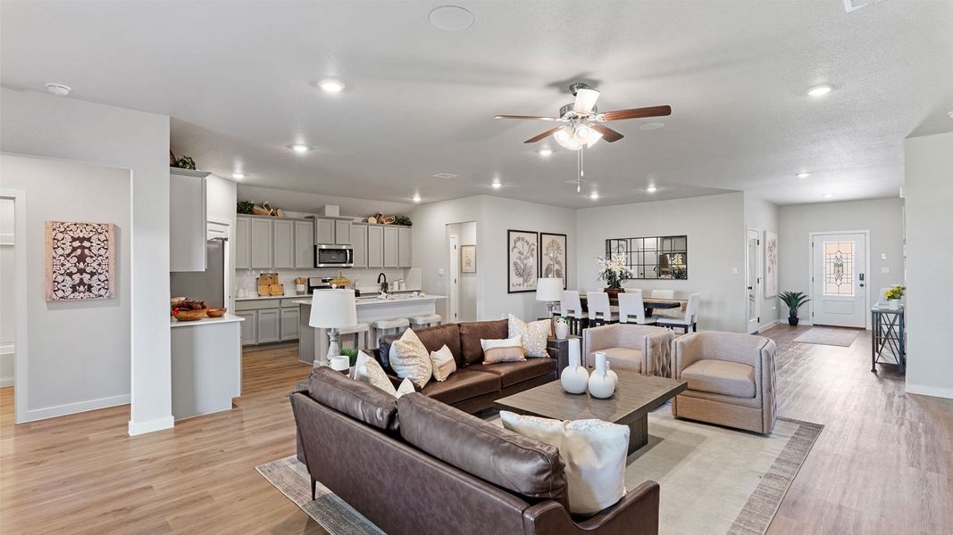 Furnished interior in a model home at The Lakes Northwest in Robstown (Image 9). Furnished interior in a model home at The Lakes Northwest in Robstown (Image 9).