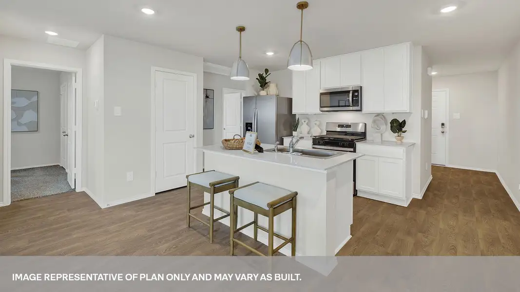Furnished interior in a model home at Lantana in Lockhart (Image 4).