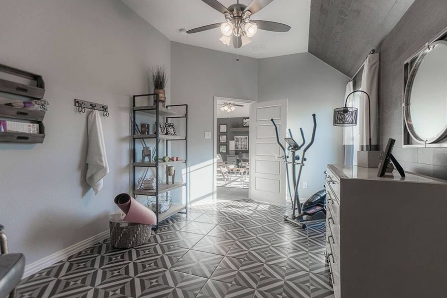 Furnished interior in a model home at Cambridge Estates in Prosper (Image 22).