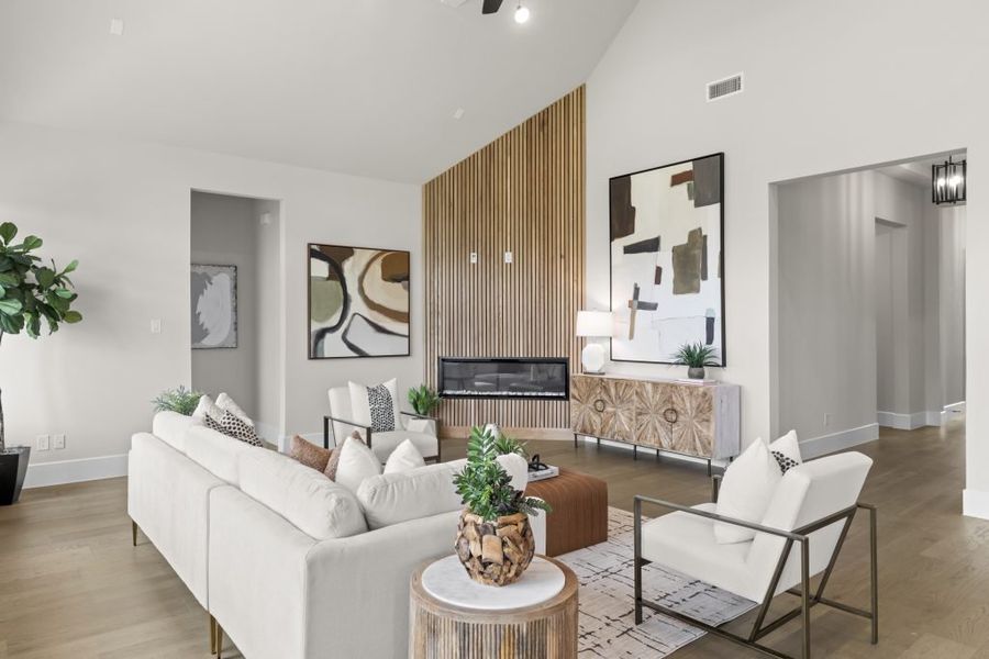 Furnished interior in a model home at Heath Golf and Yacht Club in Rockwall (Image 46).