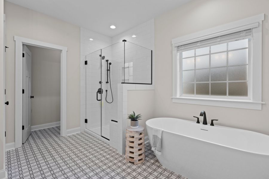 Furnished interior in a model home at Eli's Ridge in Winterville (Image 20).