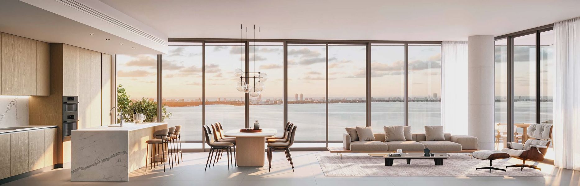 Furnished interior in a model home at Cove in Miami (Image 5).