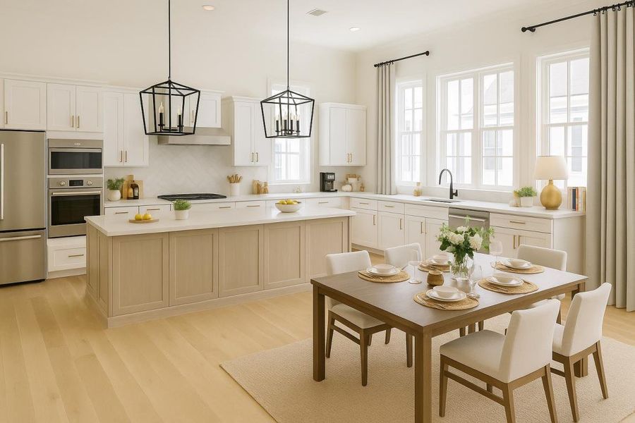 Furnished interior in a model home at Timbergrove Green in Houston (Image 6).