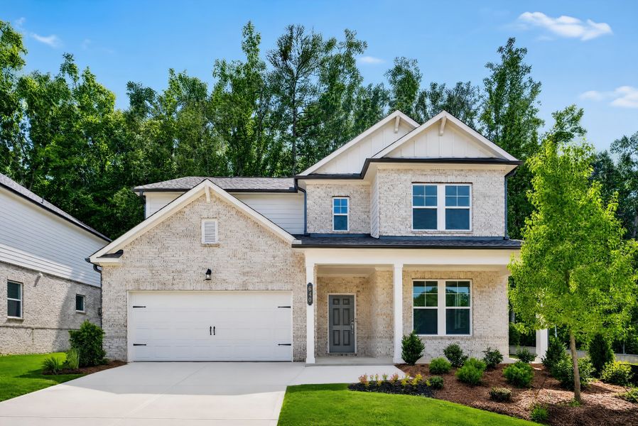 Front exterior of a home in the Bailey Fence community, located in Dacula, GA (Image 3).