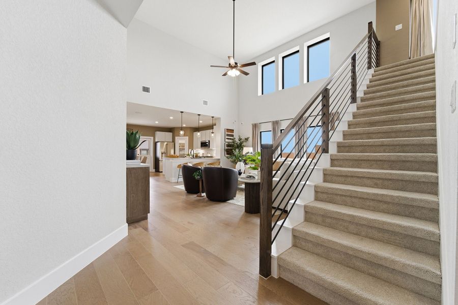 Furnished interior in a model home at Morgan Meadows in San Antonio (Image 9). Furnished interior in a model home at Morgan Meadows in San Antonio (Image 9).