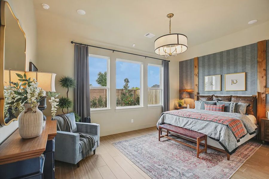 Furnished interior in a model home at Meridiana 50's in Manvel (Image 37).