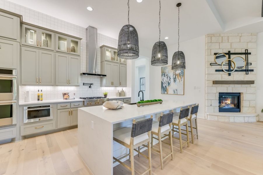 Furnished interior in a model home at Clearwater Ranch in Liberty Hill (Image 37).
