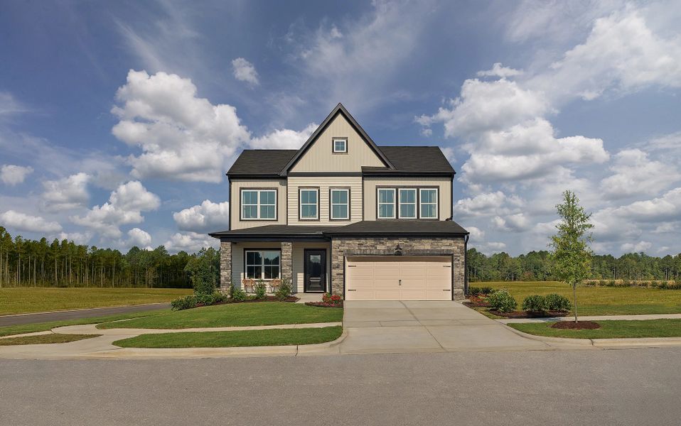 Front exterior of a home in the Crescent Mills community, located in Clayton, NC (Image 3).