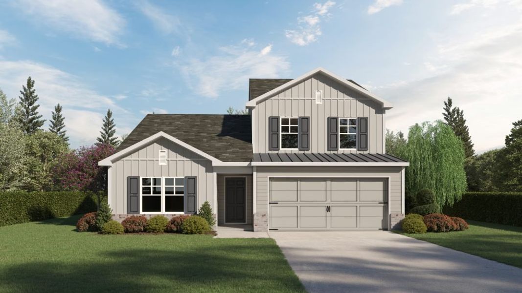 Front exterior of a home in the Pevensie Manor community, located in Powder Springs, GA (Image 3).