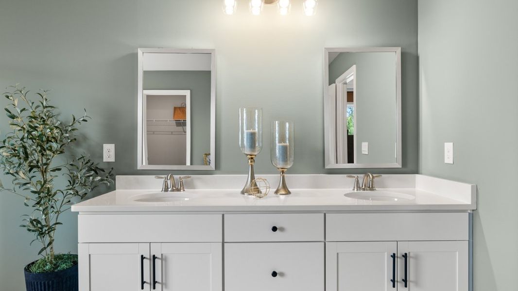 Furnished interior in a model home at Hamptons at Riverwood East in Dallas (Image 28).