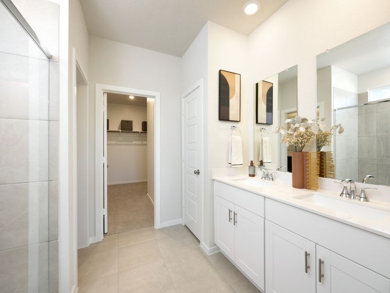 Furnished interior in a model home at Sanford Farms - Traditional Series in Waller (Image 16).