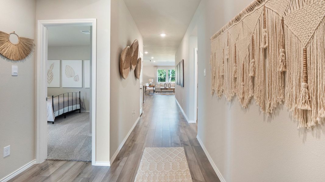 Furnished interior in a model home at Pecan Creek in Temple (Image 3).