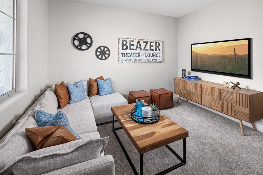 Furnished interior in a model home at Tirreno at IronWing in Litchfield Park (Image 10).