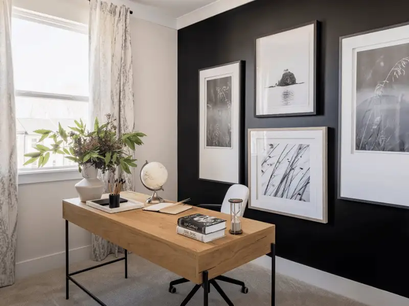 Furnished interior in a model home at Ross Farms in Charlotte (Image 13).